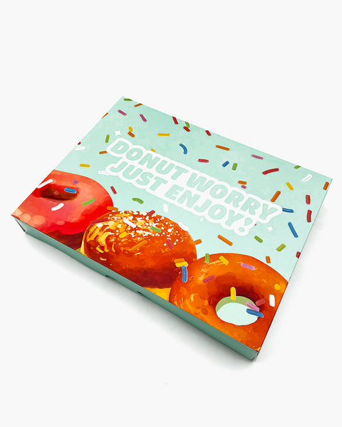 Box Donut 1-DZ Flat Printed (Donut Worry)