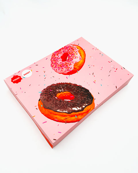 Box Donut 1-DZ Flat Printed (Fresh & Sweet)