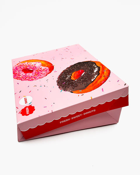 Box Donut 1-DZ Flat Printed (Fresh & Sweet)