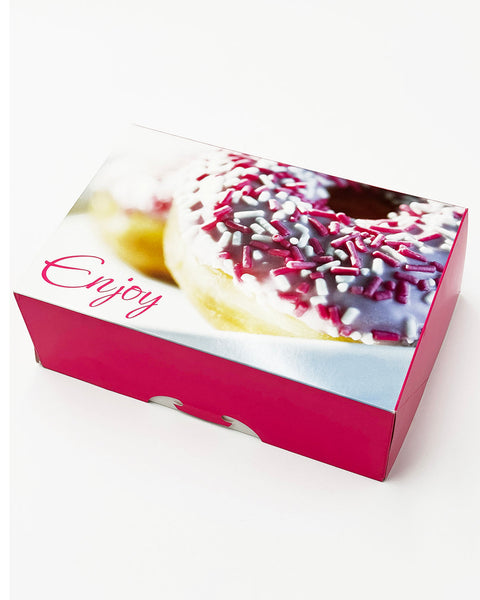 Box Donut 1-DZ Large Printed (Pink Enjoy) 250ct. Frankston