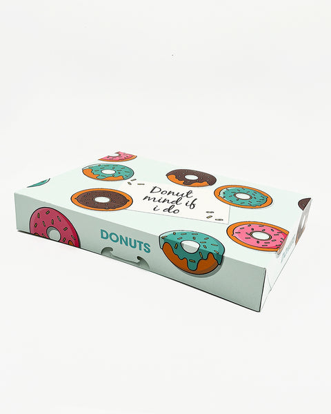 Box Donut 1-DZ Flat Printed (Donut MInd) 125ct. Frankston