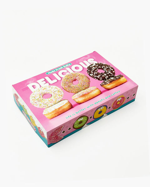 Box Donut 1/2-DZ Flat Auto Printed (Pink Delicious) 250ct. 360